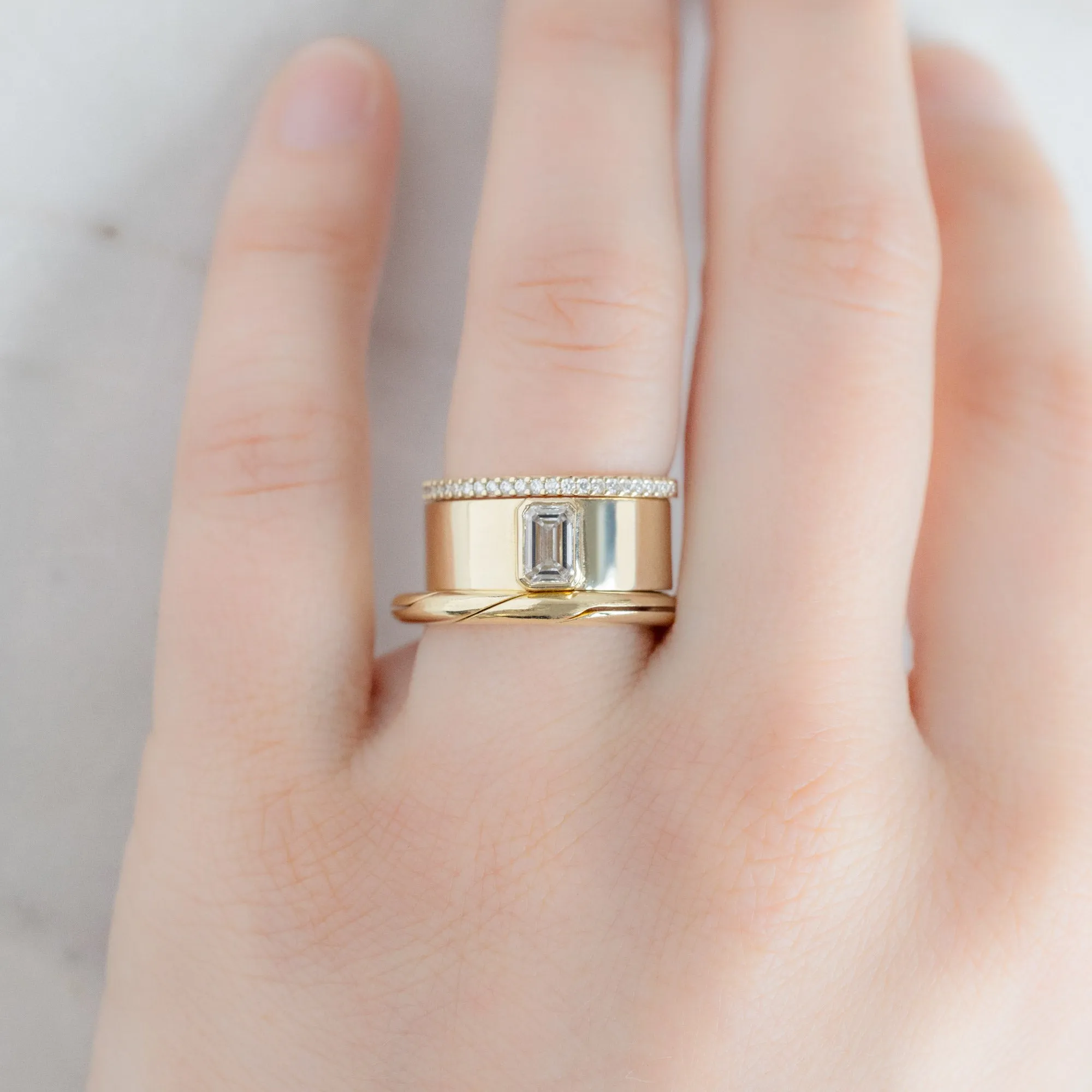 The Love Story Ring with a White Diamond | Yellow Gold