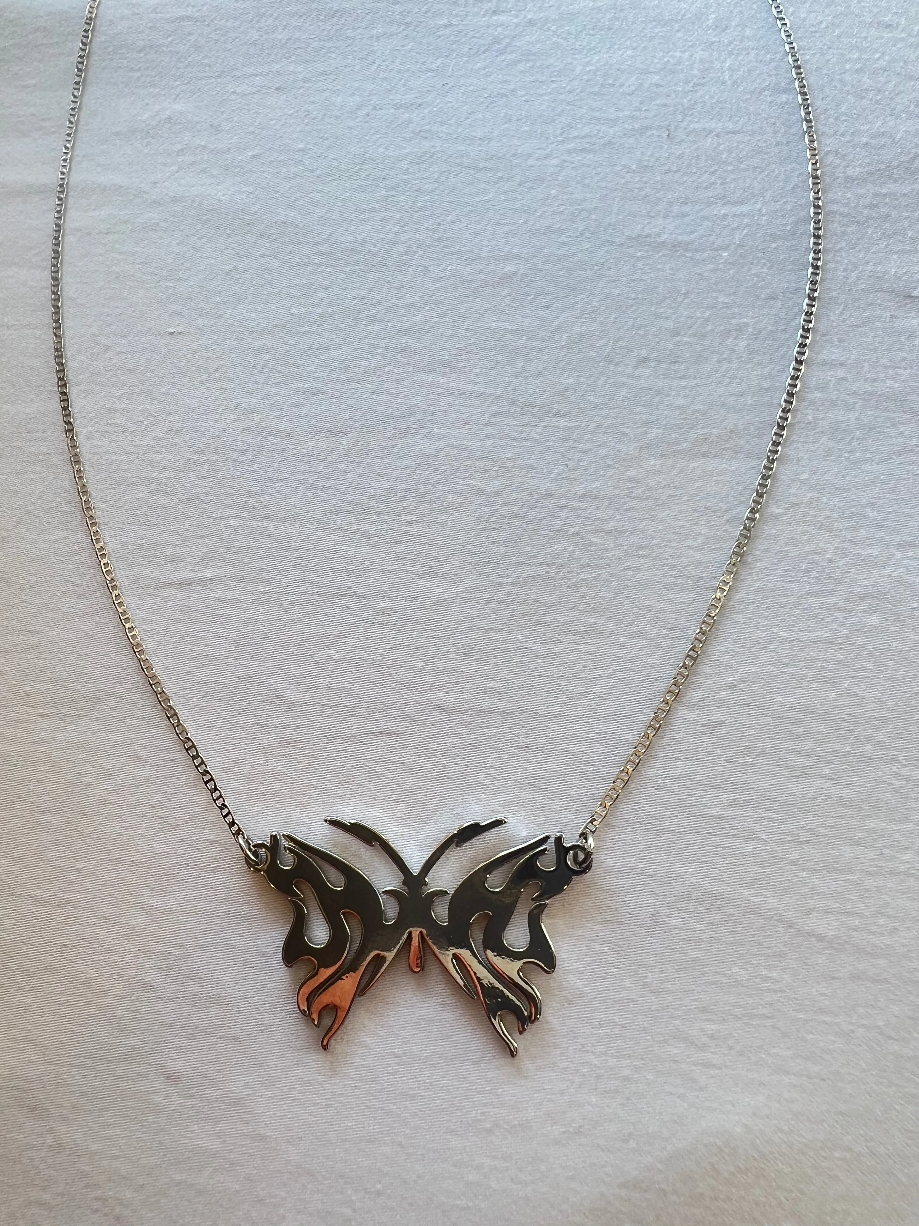 The Silver Butterfly Necklace SAMPLE