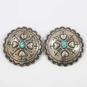 Turquoise Concho Earrings