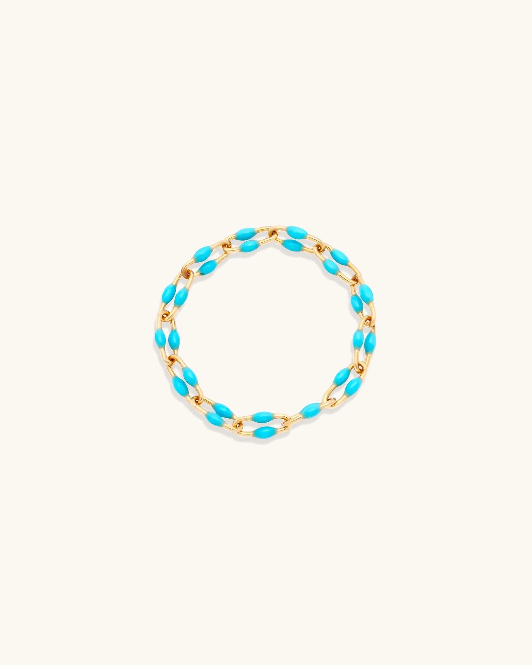 Turquoise U-Link Candy Chain Ring