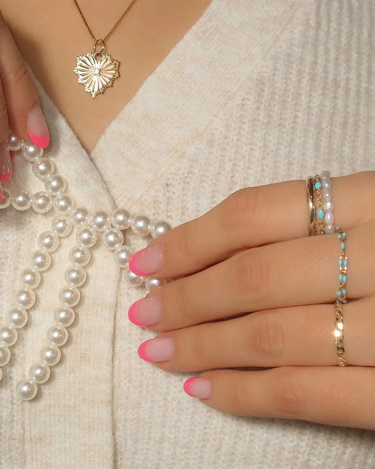 Turquoise U-Link Candy Chain Ring