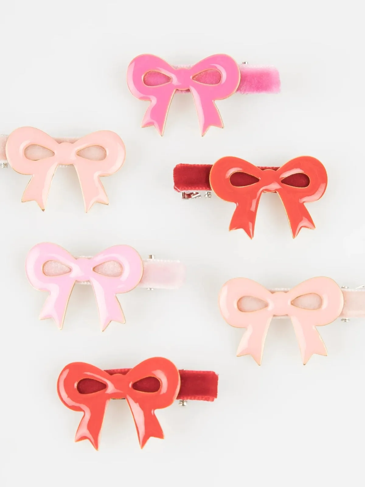 Valentines Bow Hair Clips