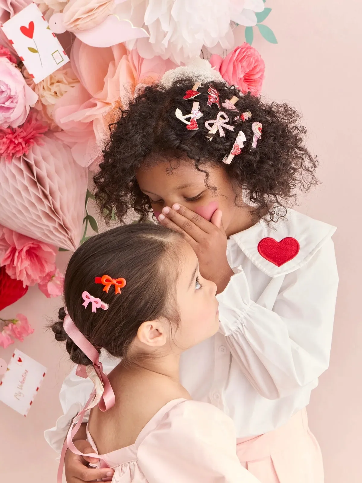 Valentines Bow Hair Clips