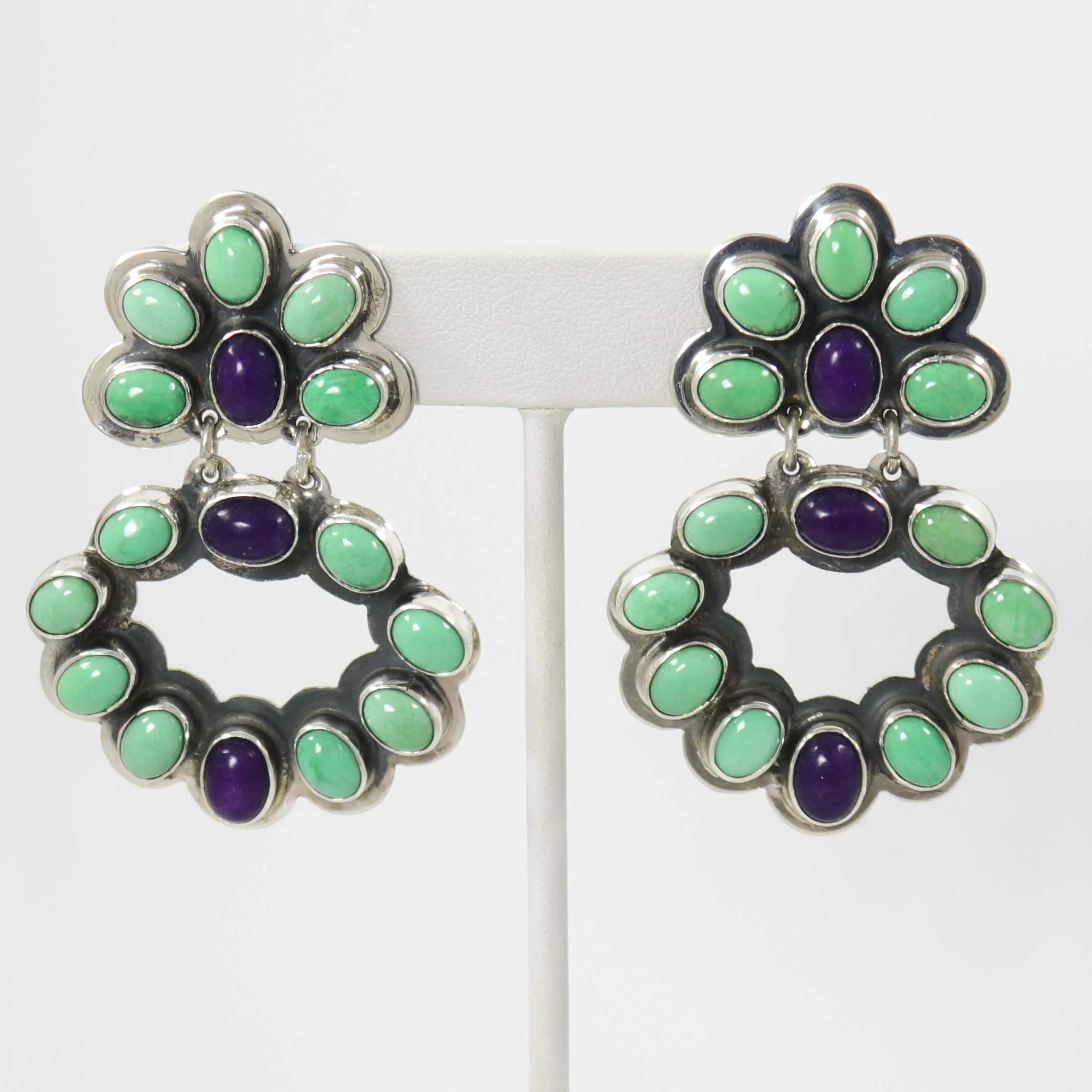 Variscite and Sugilite Earrings
