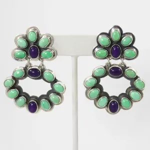 Variscite and Sugilite Earrings