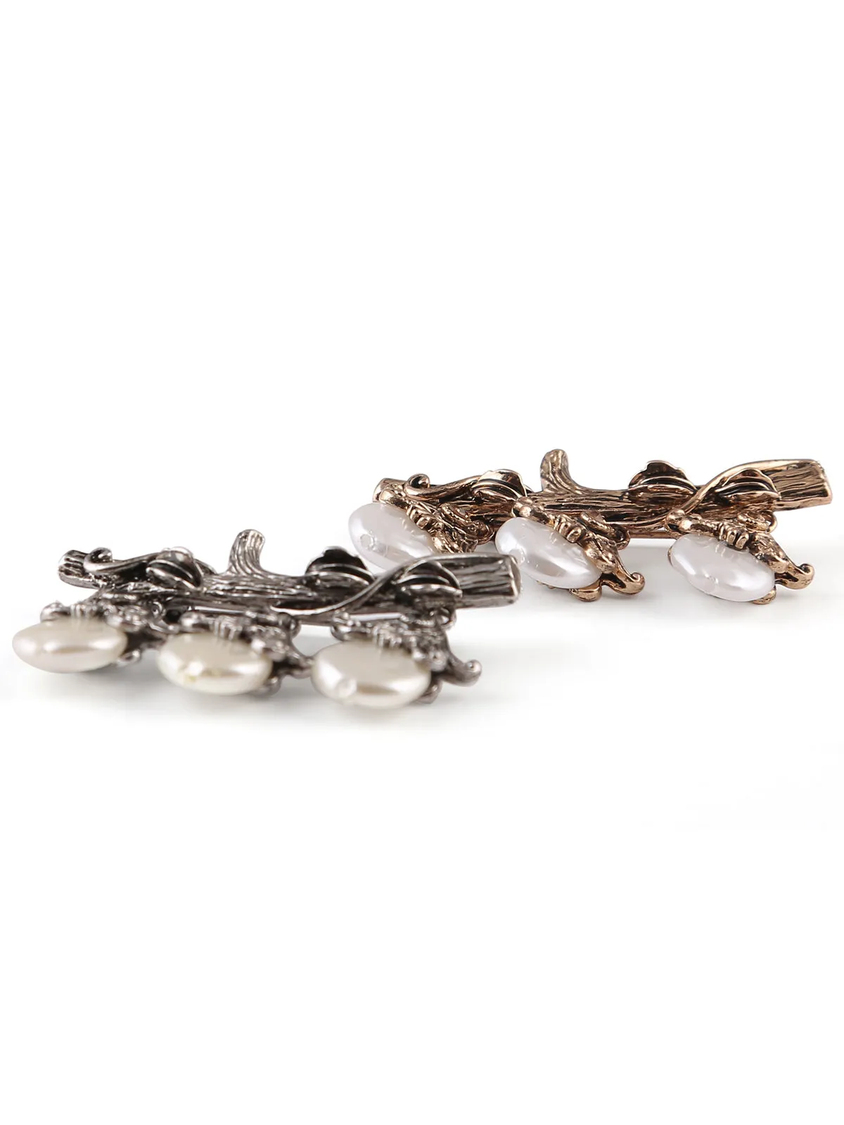 Very Charming Antique Vintage Look with Pearl Hanging Brooch