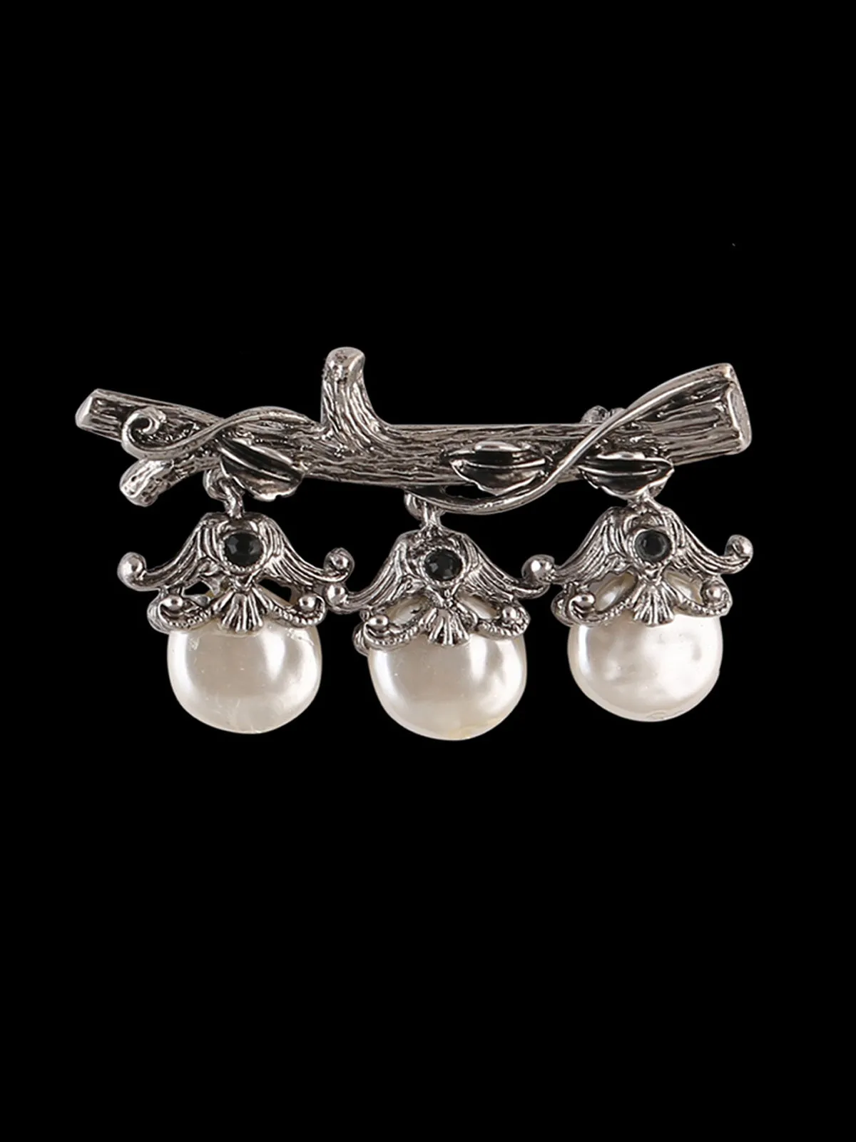 Very Charming Antique Vintage Look with Pearl Hanging Brooch
