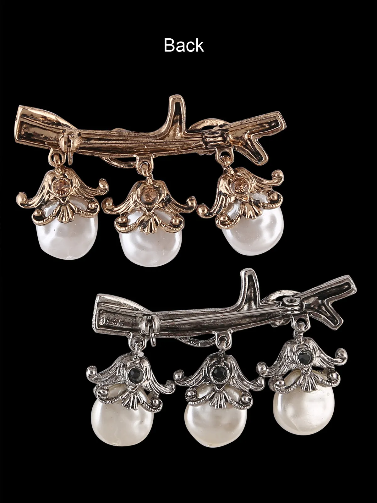 Very Charming Antique Vintage Look with Pearl Hanging Brooch
