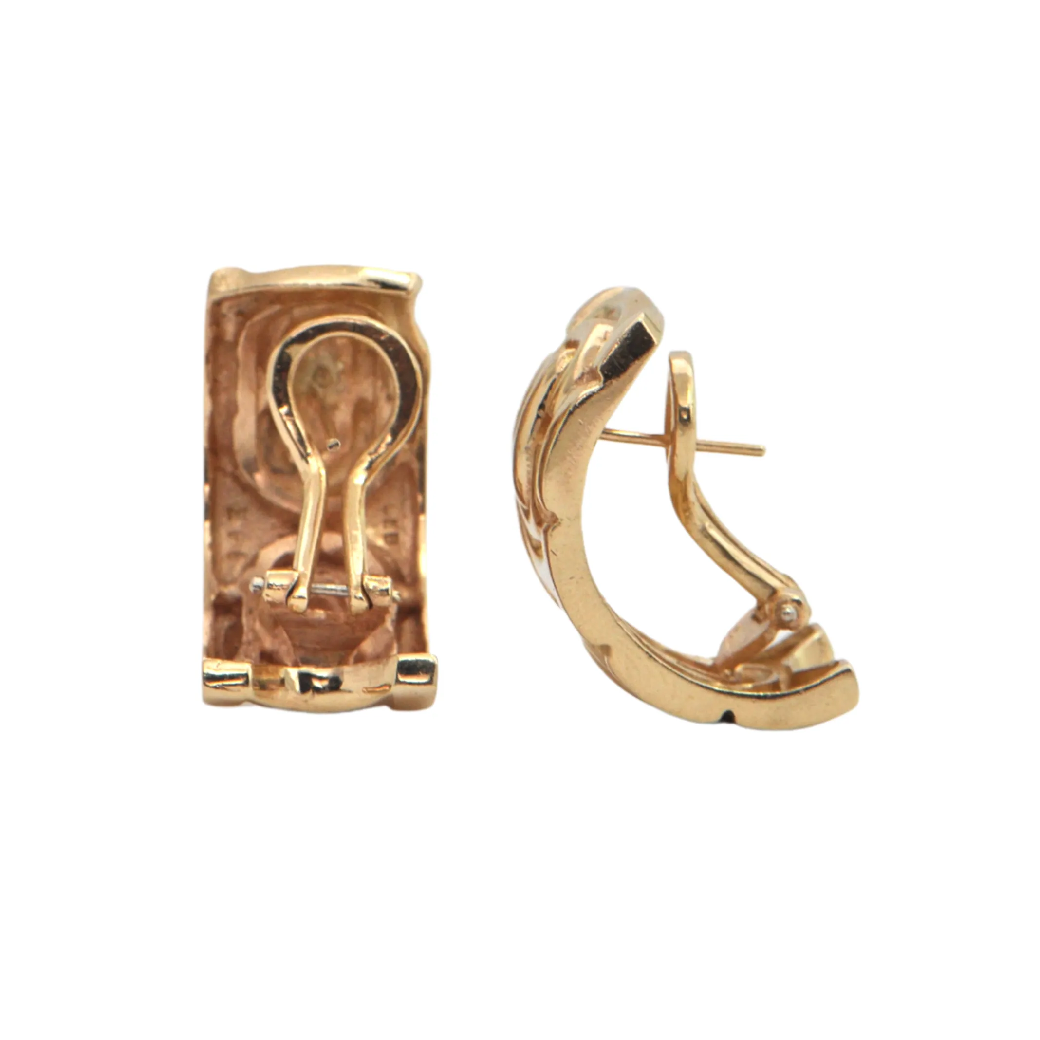 Vintage 14K Yellow Gold Half Hoop Earring