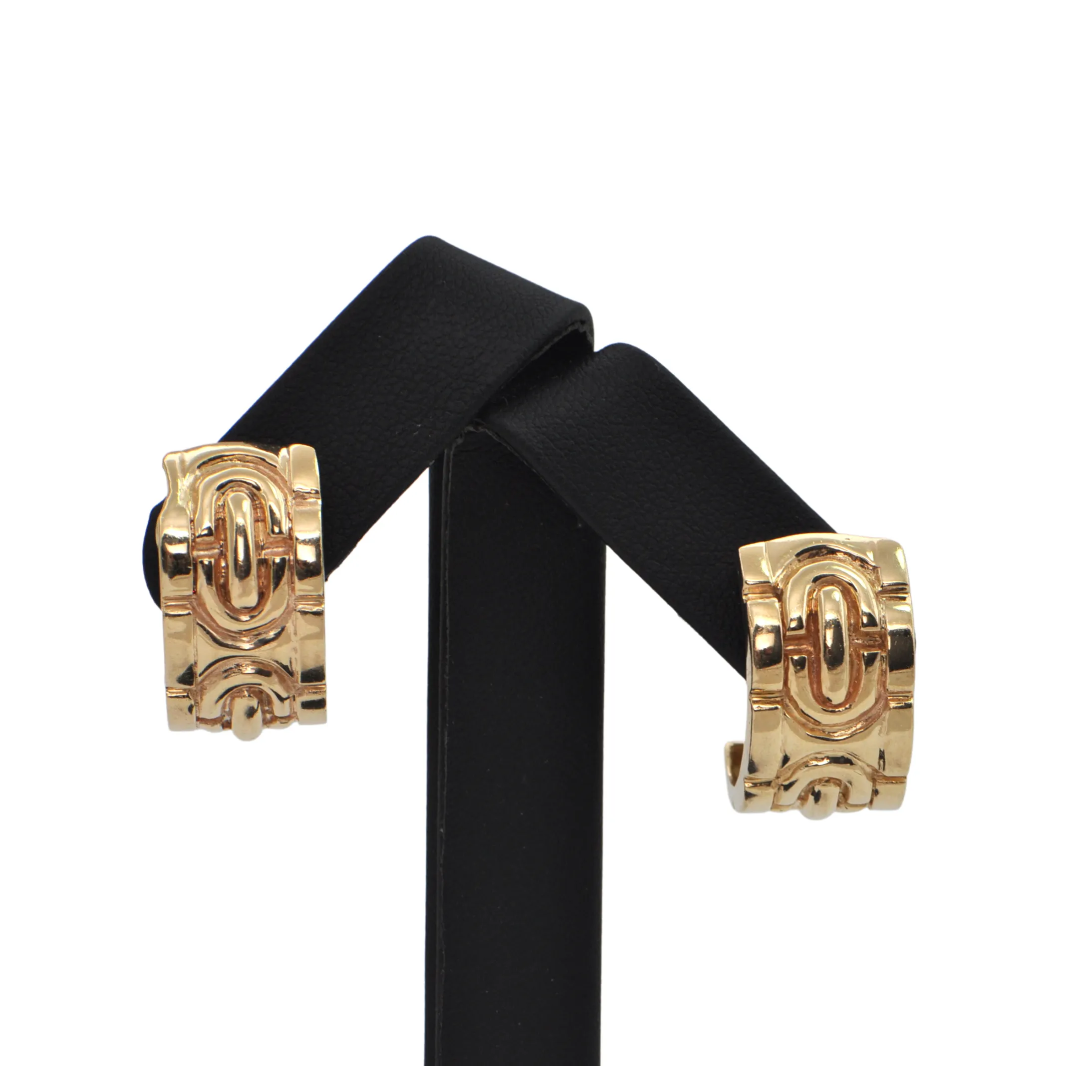 Vintage 14K Yellow Gold Half Hoop Earring