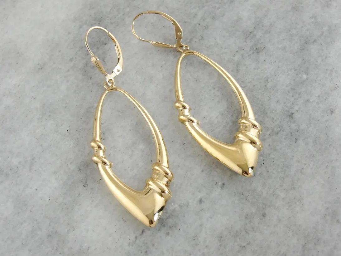 Vintage Gold Dangle Earrings