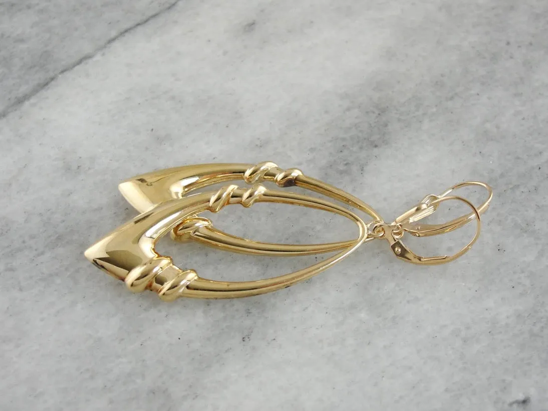 Vintage Gold Dangle Earrings