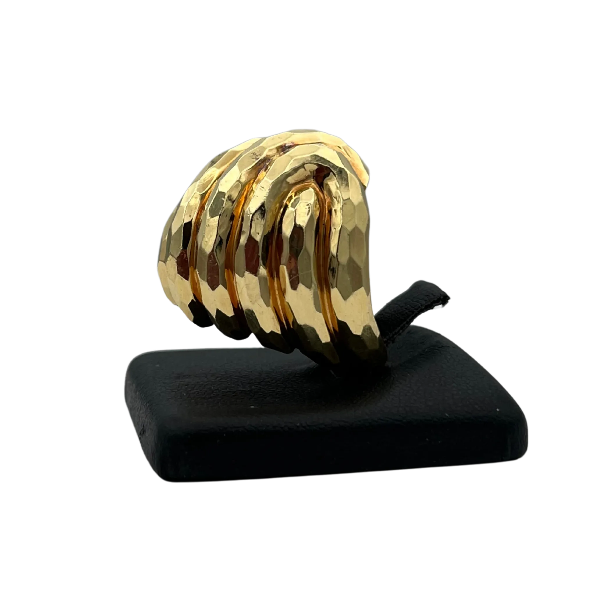 Vintage Henry Dunay 18k yellow gold swirl cocktail ring