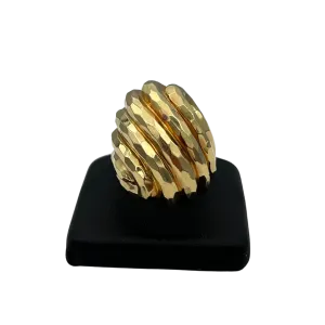 Vintage Henry Dunay 18k yellow gold swirl cocktail ring