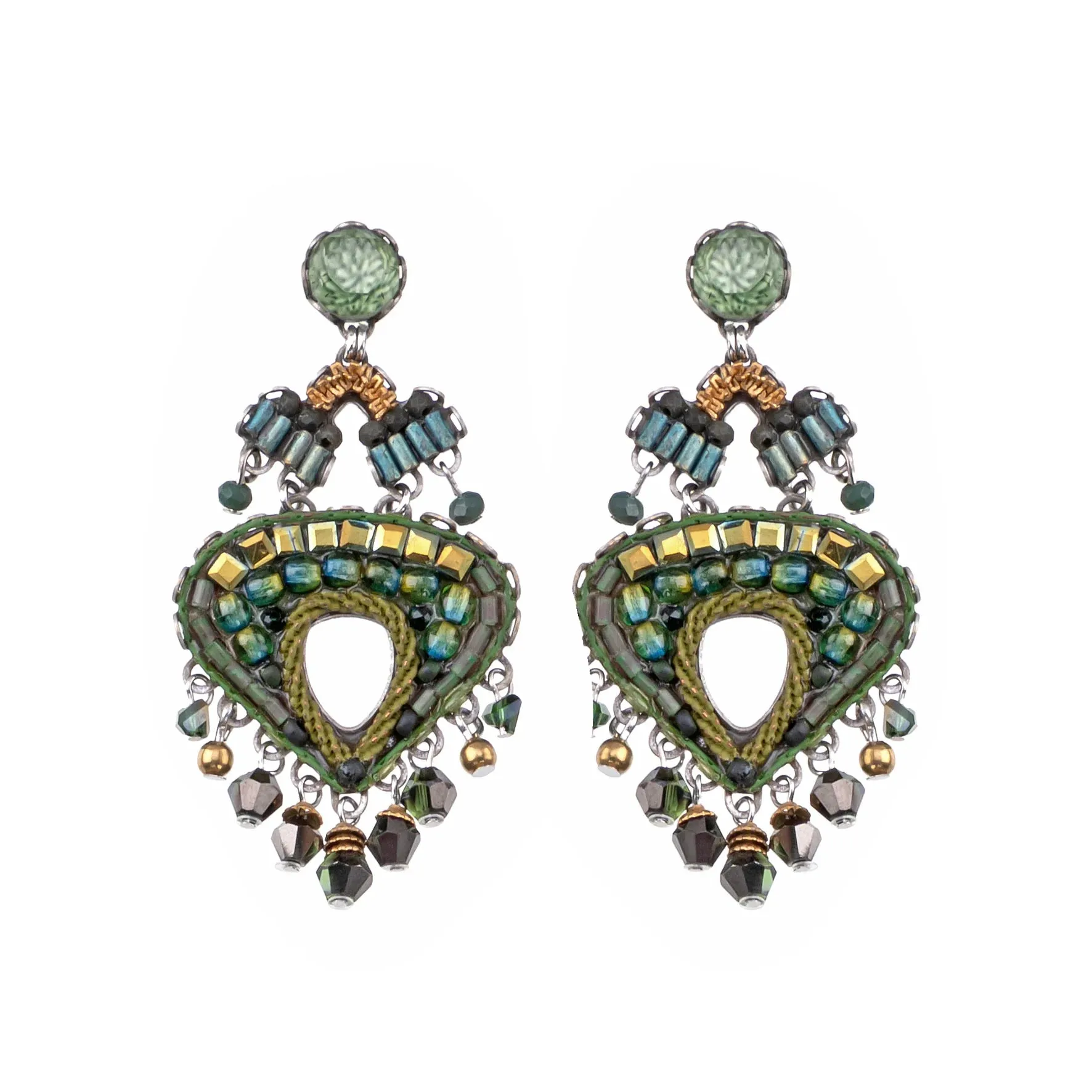 Viridian Mood Set, Placida Stud Earrings