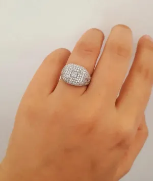 White Full Stone Aya Ring in 925 Sterling Silver