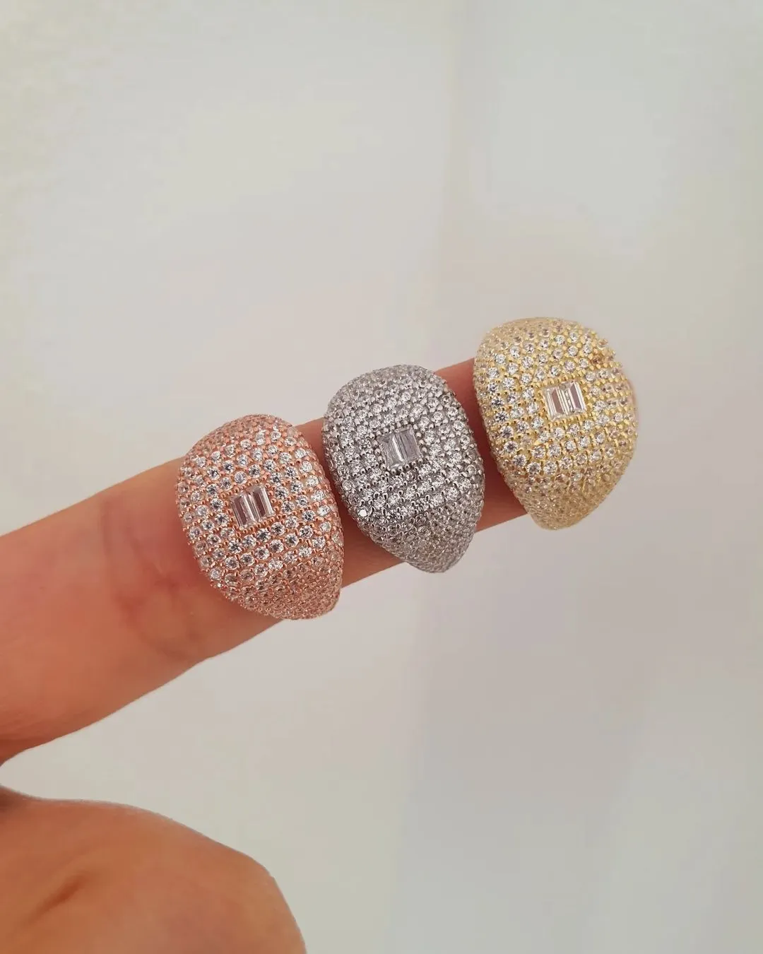 White Full Stone Aya Ring in 925 Sterling Silver
