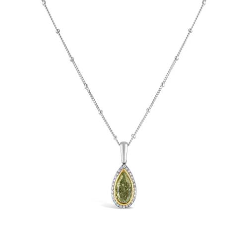 Yellow & White Diamond Pendant