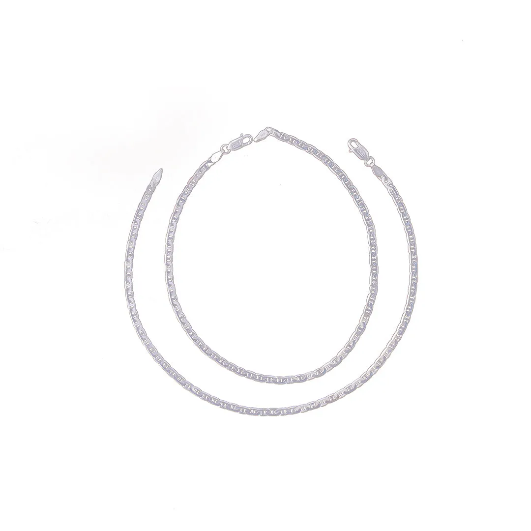 ZM101016 - 925 Silver Pair Anklet